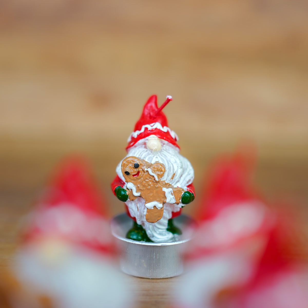Teelichter Wichtel mit Lebkuchenfigur im 6er Set – Ansicht 3