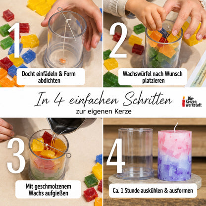 DIY-Kerzen-Gießset für 14 Weihnachtsgeschenke