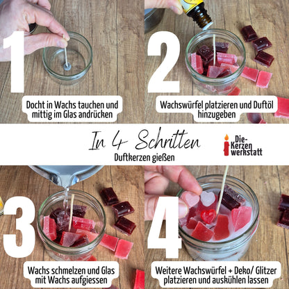 DIY-Bastelset: Duftkerzen selber machen – für 7 bunte Duftkerzen im Glas