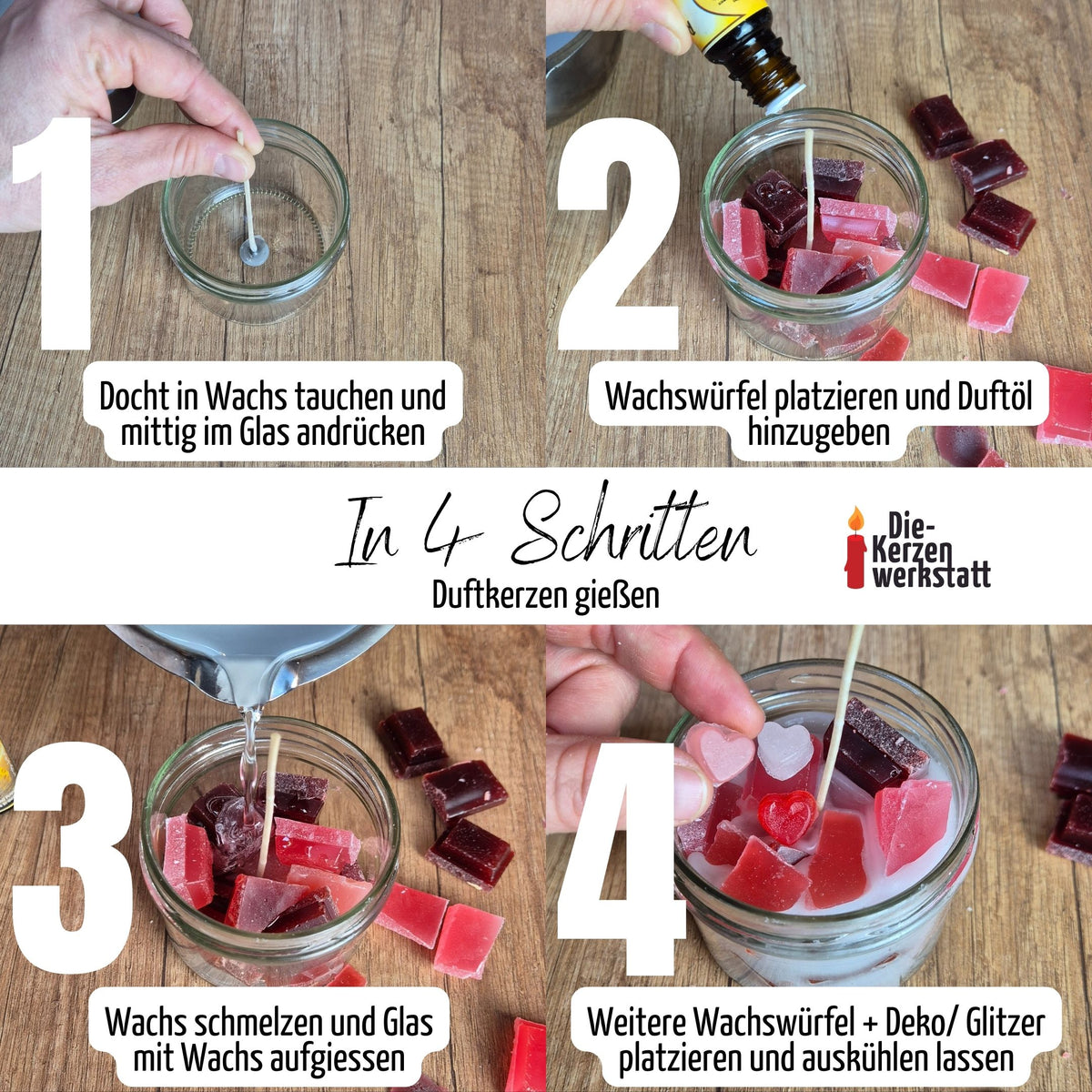 DIY Duftkerzen Bastelset – Valentinstag | Für ein gemeinsames Erlebnis