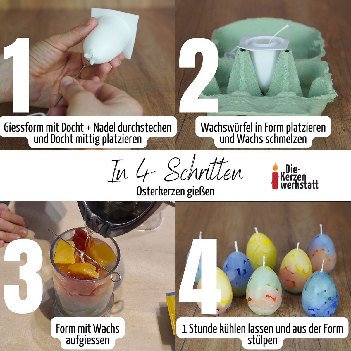 DIY Ostereier Kerzen Set