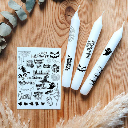 Kerzentattoo Paket für ca. 500 Kerzen | verschiedene Anlässe | Bastelset für Kerzen | Geschenk | Basteln | Kerzensticker