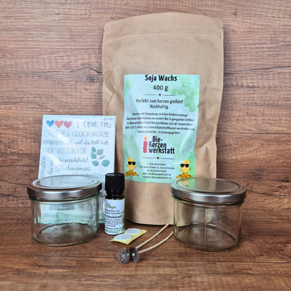 DIY Anti-Mücken-Kerzen: Sojawachs, Gläser und ätherische Öle zum Selbstgießen