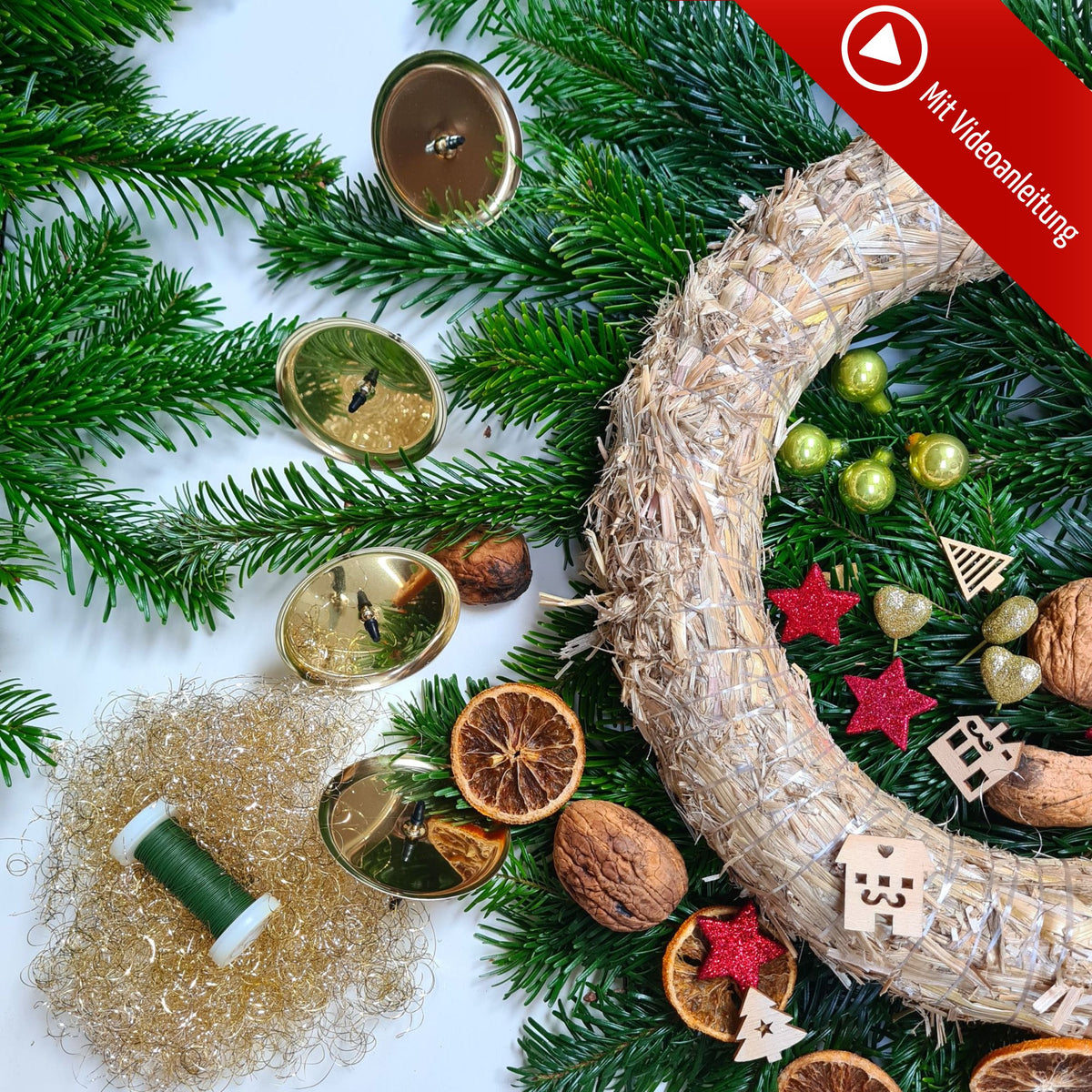 Strohkranz Rohling – Naturkranz in verschiedenen Größen | Basis für Adventskranz & Dekoration