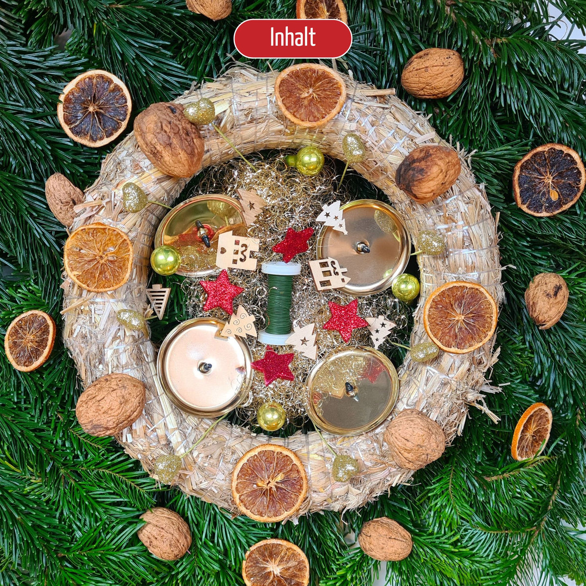 Adventskranz Kerzenhalter – 4er Set in Gold oder Silber | Ø 6 cm oder 8 cm