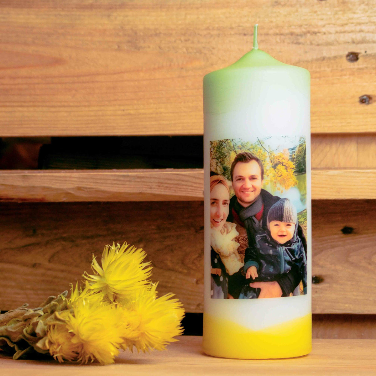 Personalisierte Fotokerze