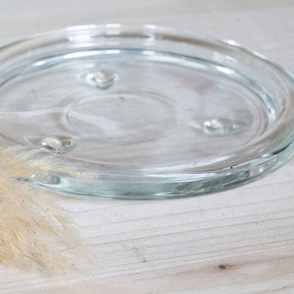 Glas-Untersetzer für Stumpenkerzen bis 8 cm – Kerzenuntersetzer Glas