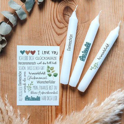 Kerzentattoo Paket für ca. 500 Kerzen | verschiedene Anlässe | Bastelset für Kerzen | Geschenk | Basteln | Kerzensticker