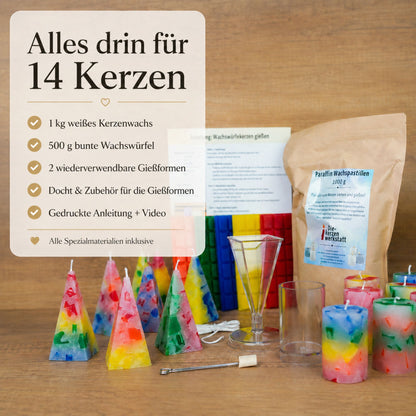 DIY-Kerzen-Gießset für 14 Weihnachtsgeschenke