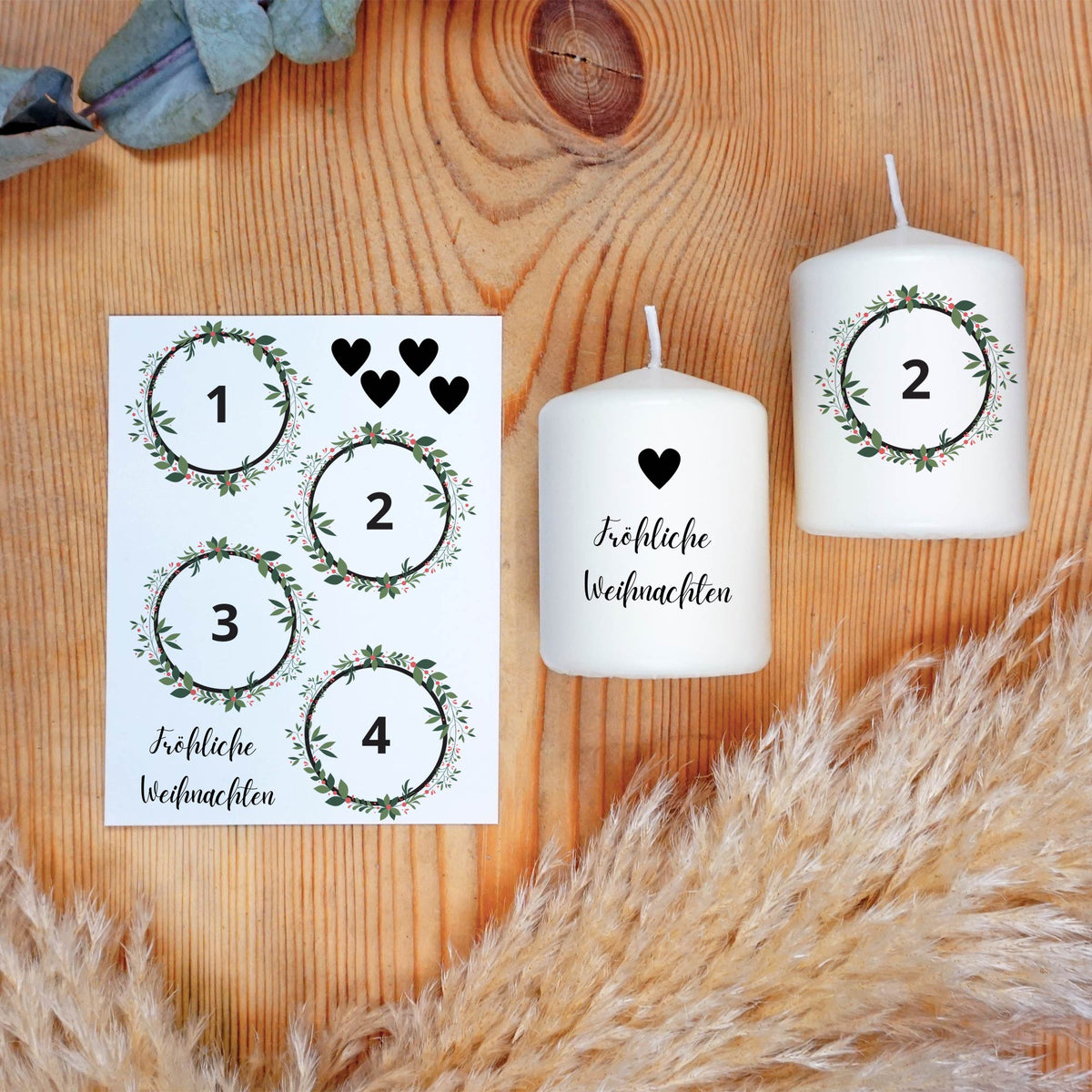 Kerzentattoo Paket für ca. 500 Kerzen | verschiedene Anlässe | Bastelset für Kerzen | Geschenk | Basteln | Kerzensticker