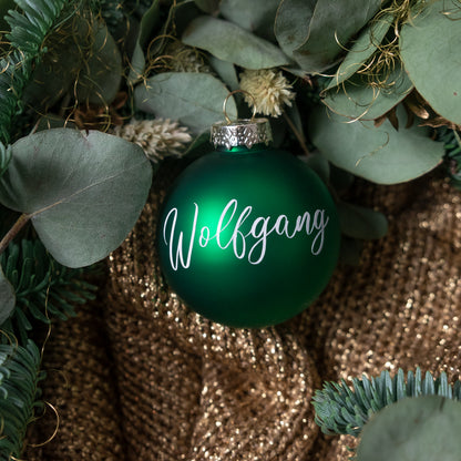 Personalisierte Weihnachtskugel Geschwungen
