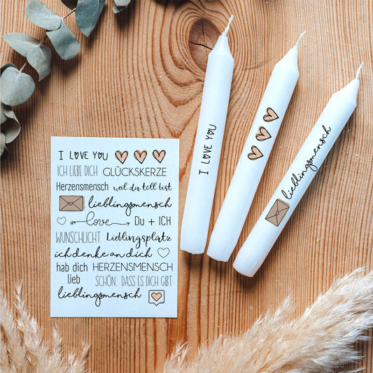 Kerzentattoo-Set Liebe