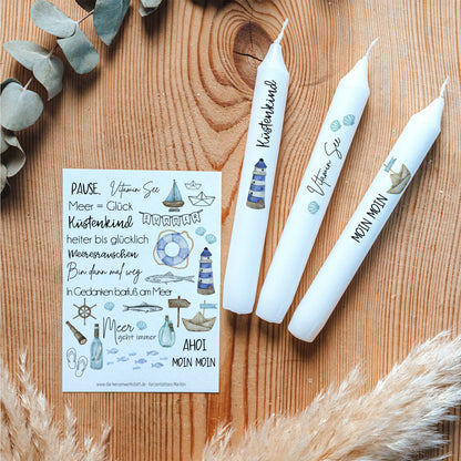 Kerzentattoo Paket für ca. 500 Kerzen | verschiedene Anlässe | Bastelset für Kerzen | Geschenk | Basteln | Kerzensticker