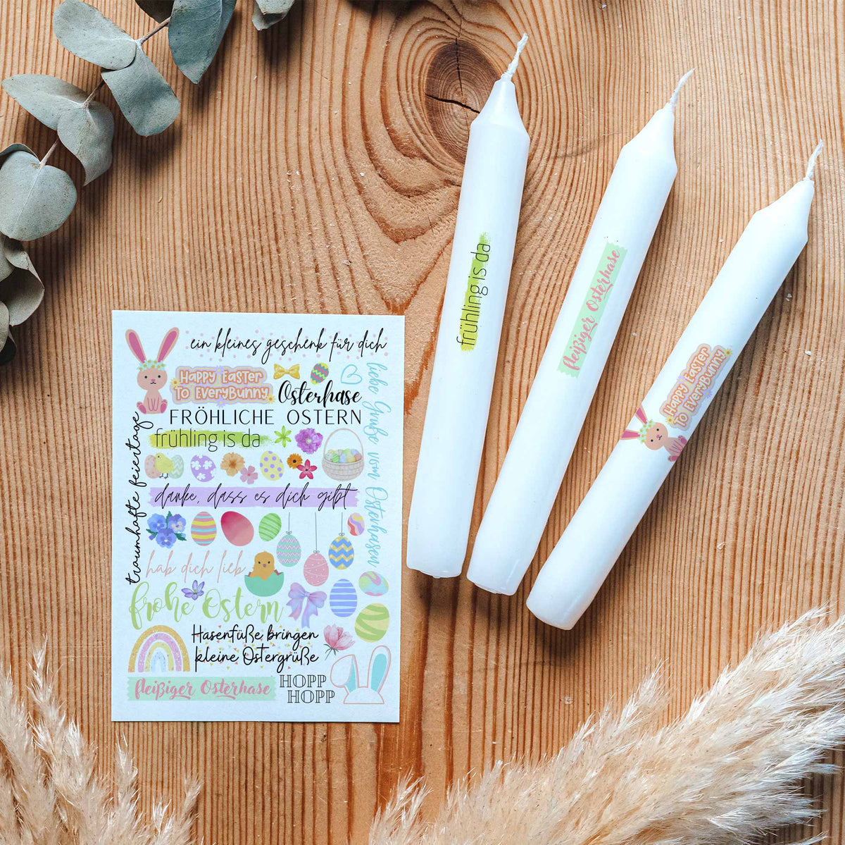 Kerzentattoo Paket für ca. 500 Kerzen | verschiedene Anlässe | Bastelset für Kerzen | Geschenk | Basteln | Kerzensticker