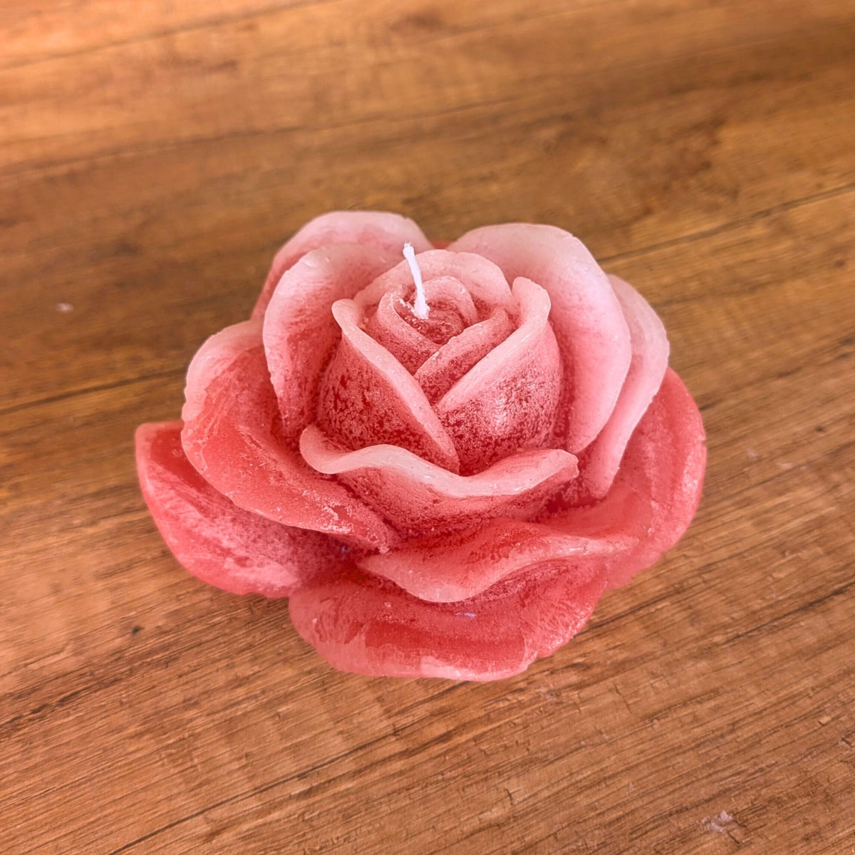 Handgemachte Rosenkerze |  Dekokerze in Rosenform | verschiedene Farben | Geschenk und Tischdeko