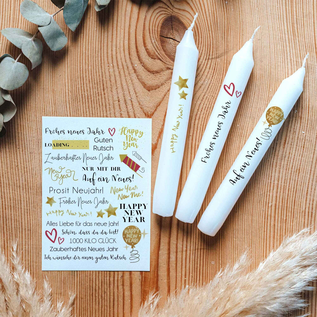 Kerzentattoo Paket für ca. 500 Kerzen | verschiedene Anlässe | Bastelset für Kerzen | Geschenk | Basteln | Kerzensticker