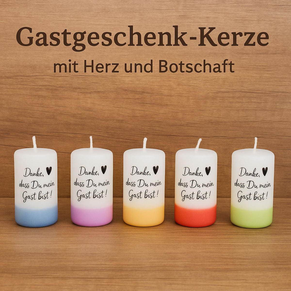 Personalisierte Gastgeschenk-Kerzen für eure Feier