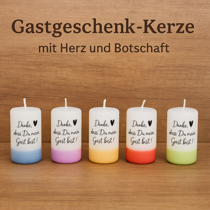 Personalisierte Gastgeschenk-Kerzen für eure Feier