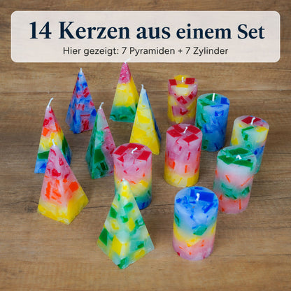 DIY-Kerzen-Gießset für 14 Weihnachtsgeschenke