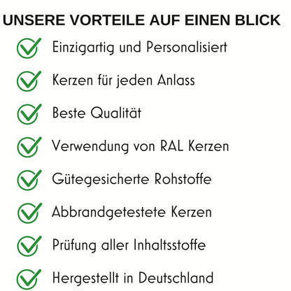 Geburtskerze | Mädchenedition | 15 - 30 cm Höhe | Personalisiert