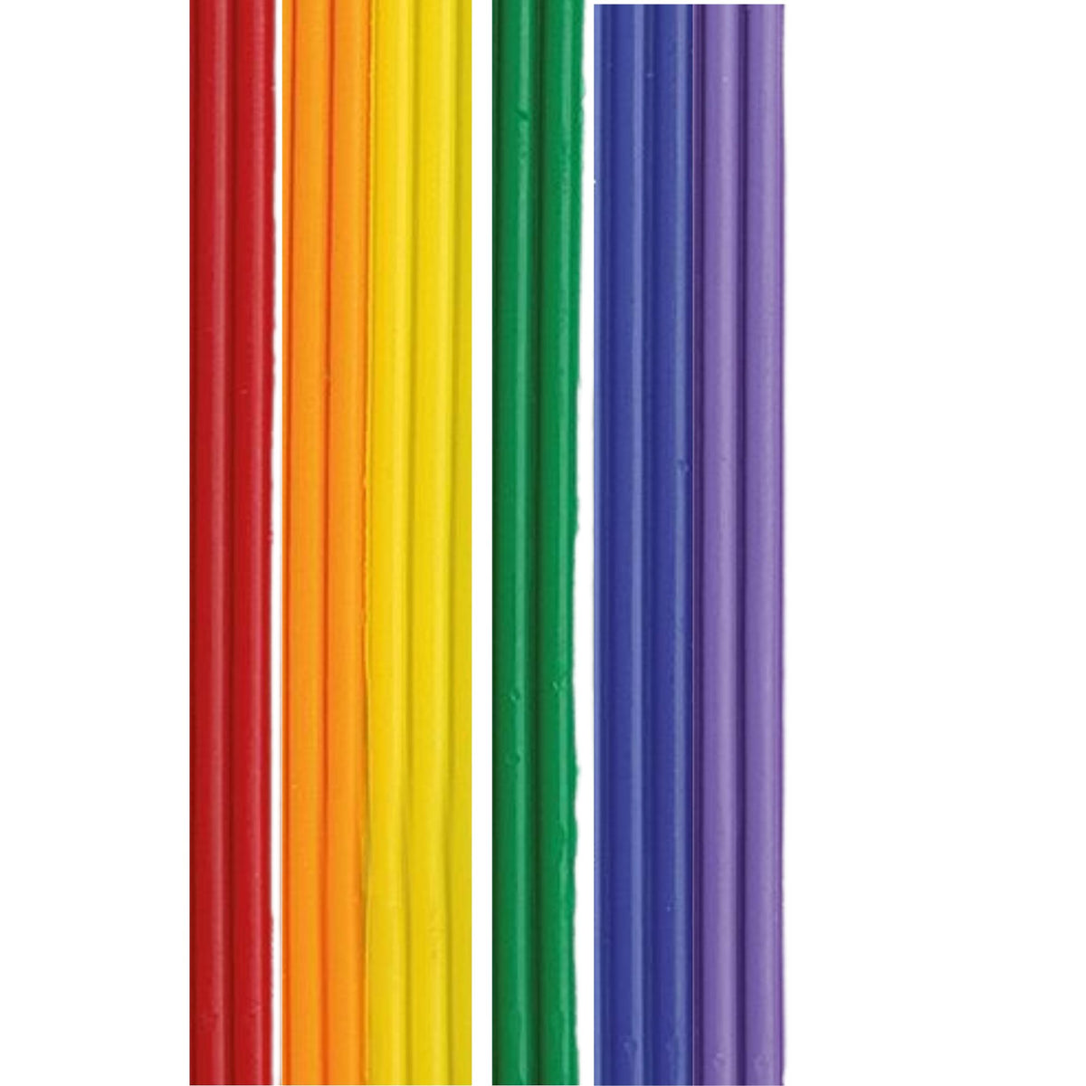 Wachsstreifen Regenbogen 6 x 2 | Kerzen verzieren | Kerzen gestalten | Wachsdekor
