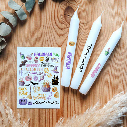 Kerzentattoo Paket für ca. 500 Kerzen | verschiedene Anlässe | Bastelset für Kerzen | Geschenk | Basteln | Kerzensticker
