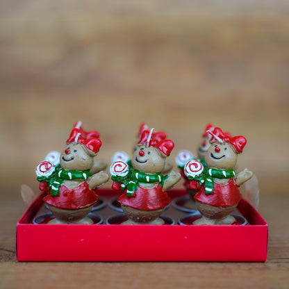 Teelichter Lebkuchenfigur mit Lolli im 6er Set – Ansicht 2