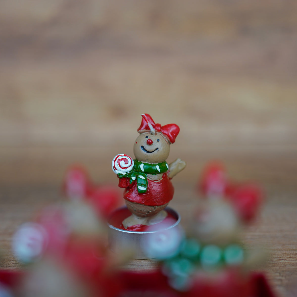 Teelichter Lebkuchenfigur mit Lolli im 6er Set – Ansicht 3