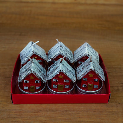 Teelichter Rotes Häuschen im 6er Set – Ansicht 3