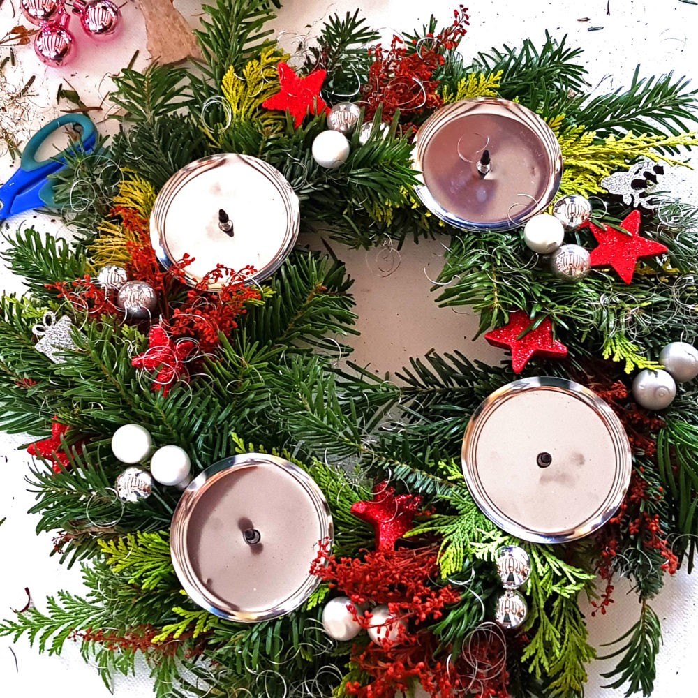 DIY Adventskranz Bastelset – mit frischem Tannengrün & Naturmaterialien